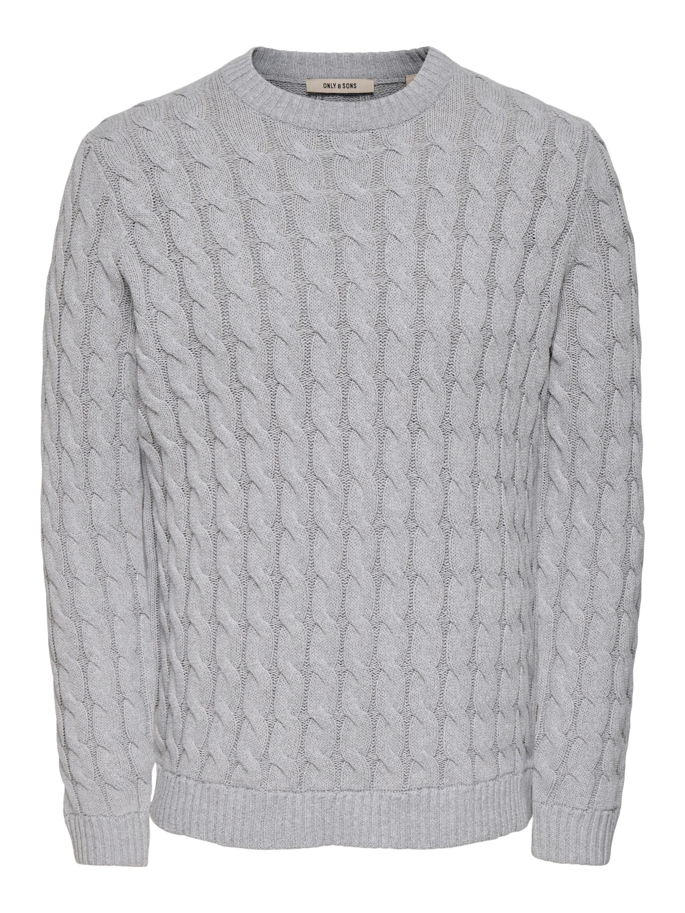 Only & Sons Pullover 'ONSKicher' in Grau: Vorderseite