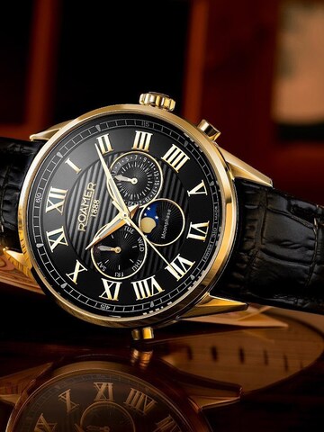 Roamer Analog Watch 'Superior Moonphase' in Black