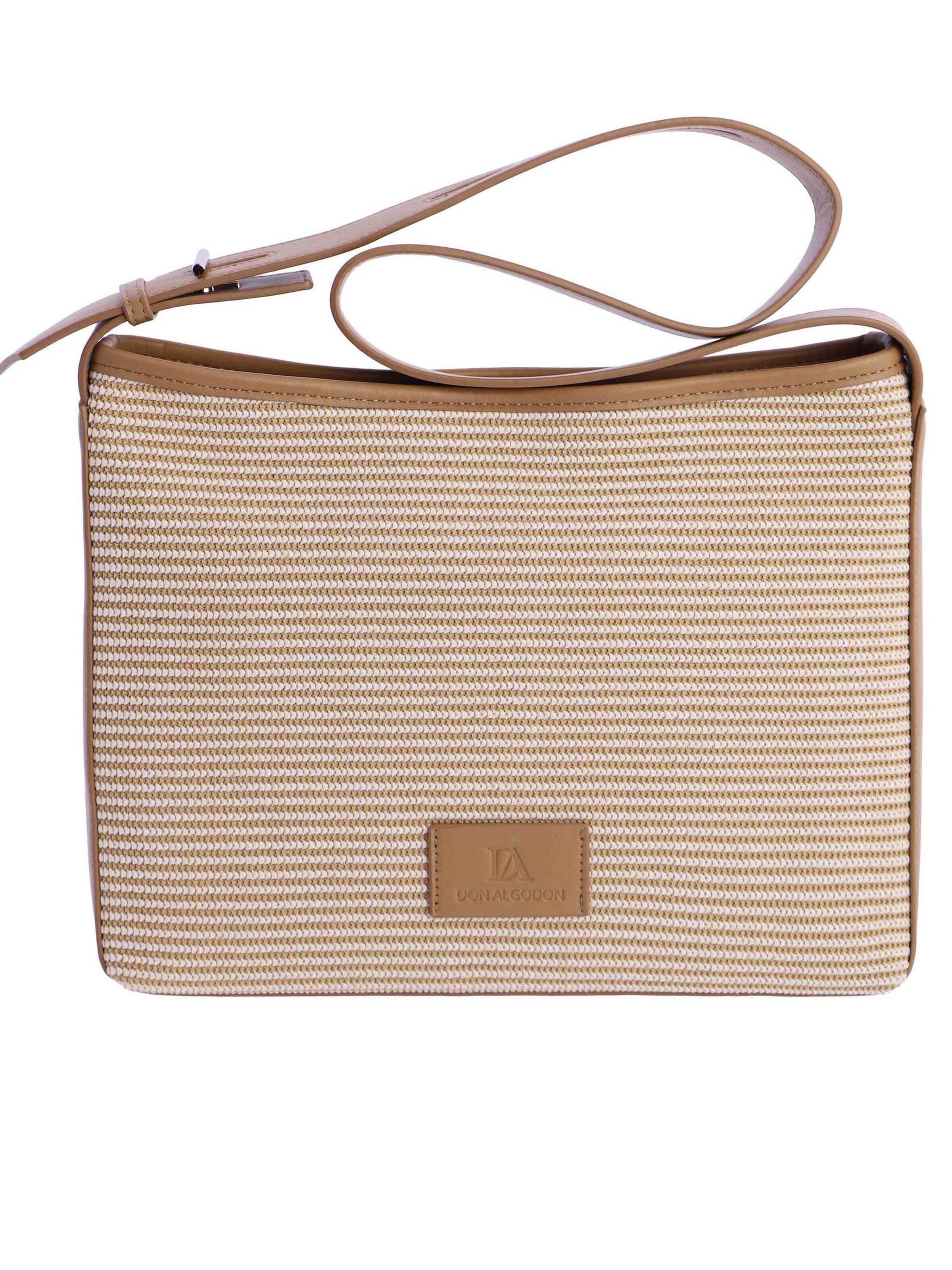 Don Algodon - Bolso de hombro 'Dorada' en beige: frente