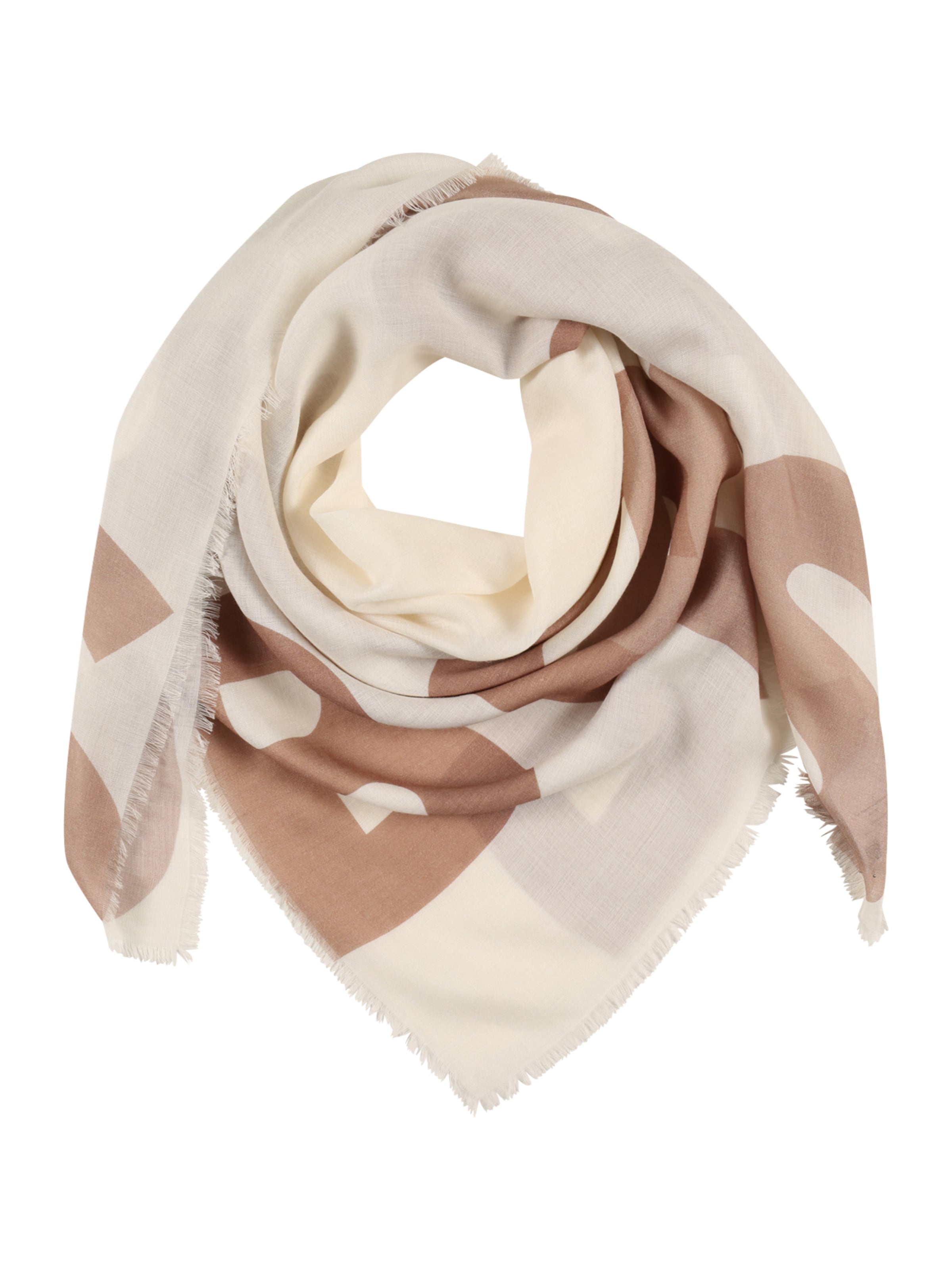 Sciarpe e foulard 6wwuk BOSS Foulard Logana in Bianco Naturale 