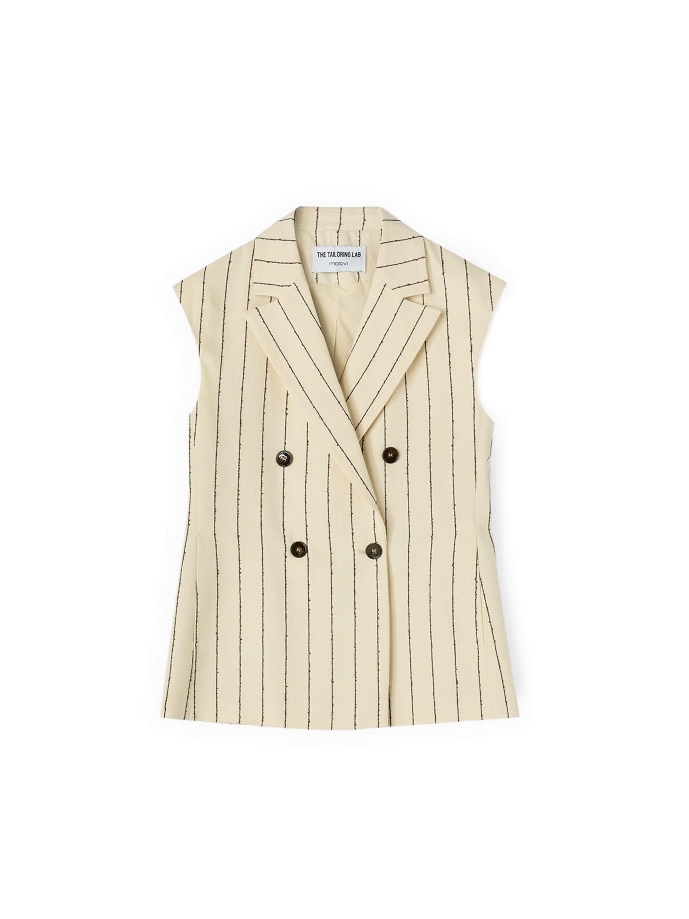 Gilet MOTIVI en beige : devant