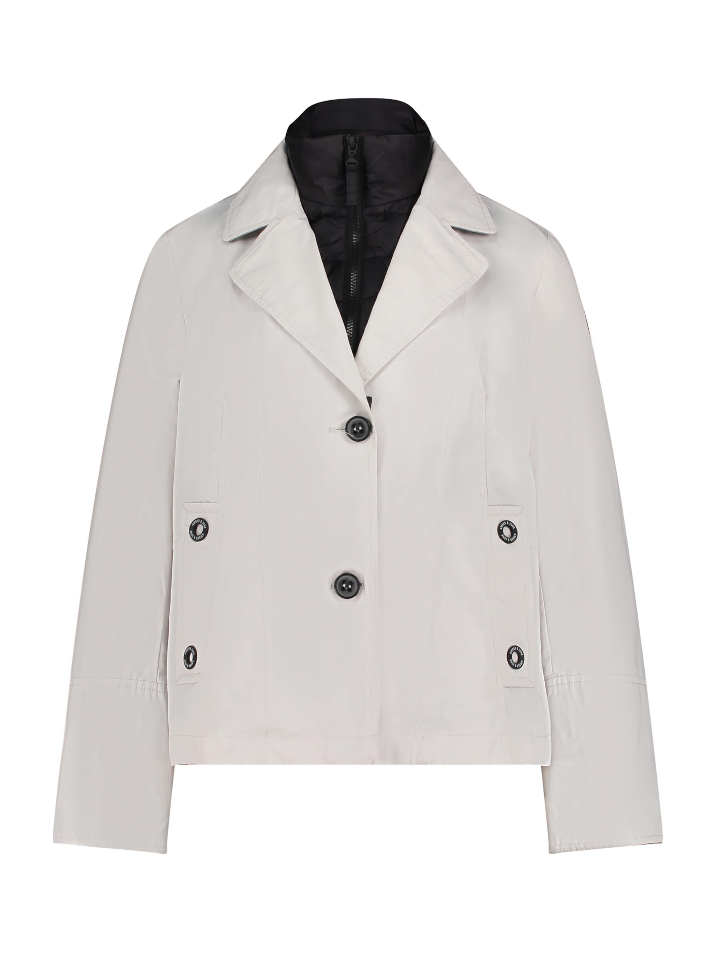 Amber & June Between-Season Jacket in Beige: front