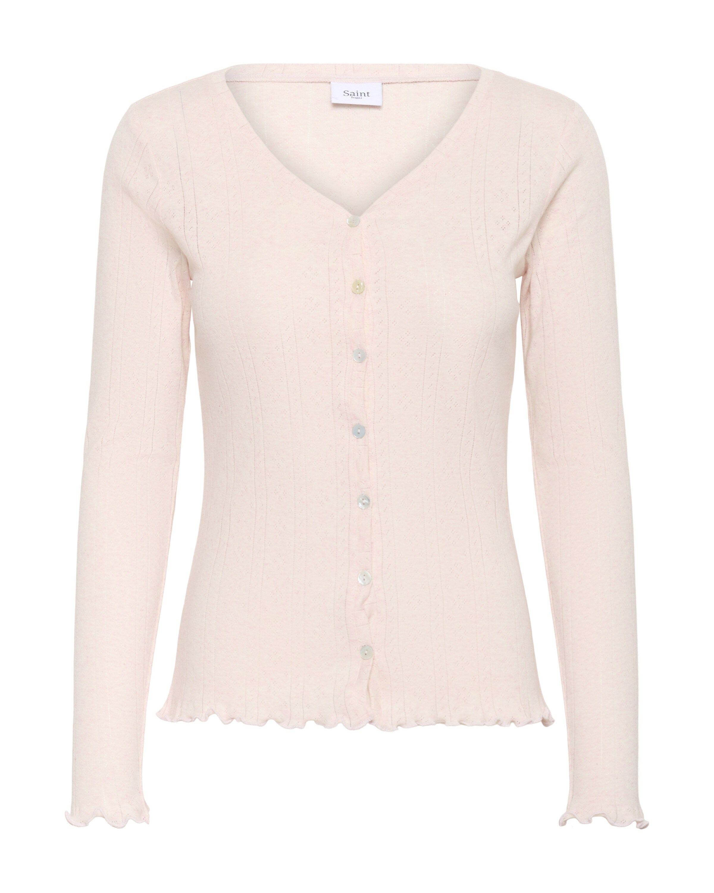 SAINT TROPEZ Kardigan 'Gru' – pink: přední strana