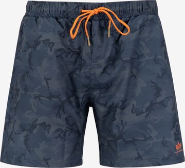 ALPHA INDUSTRIES Zwemshorts in Blauw: voorkant