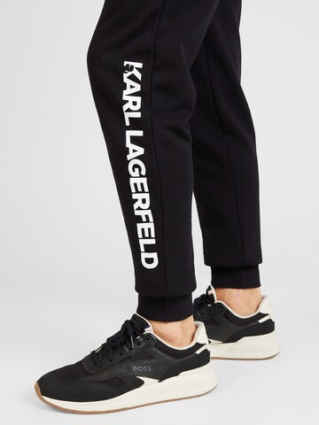 Karl Lagerfeld Tapered Παντελόνι σε μαύρο