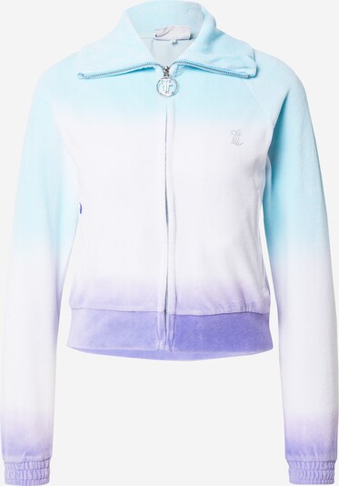 Juicy Couture Zip-Up Hoodie 'TAMMY' in Aqua / Purple / Silver / White, Item view