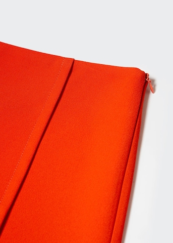 MANGO Regular Pleat-Front Pants 'Fica' in Orange