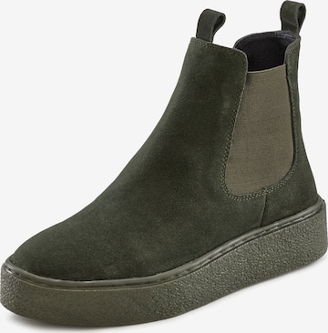 LASCANA Chelsea Boots in Green: front