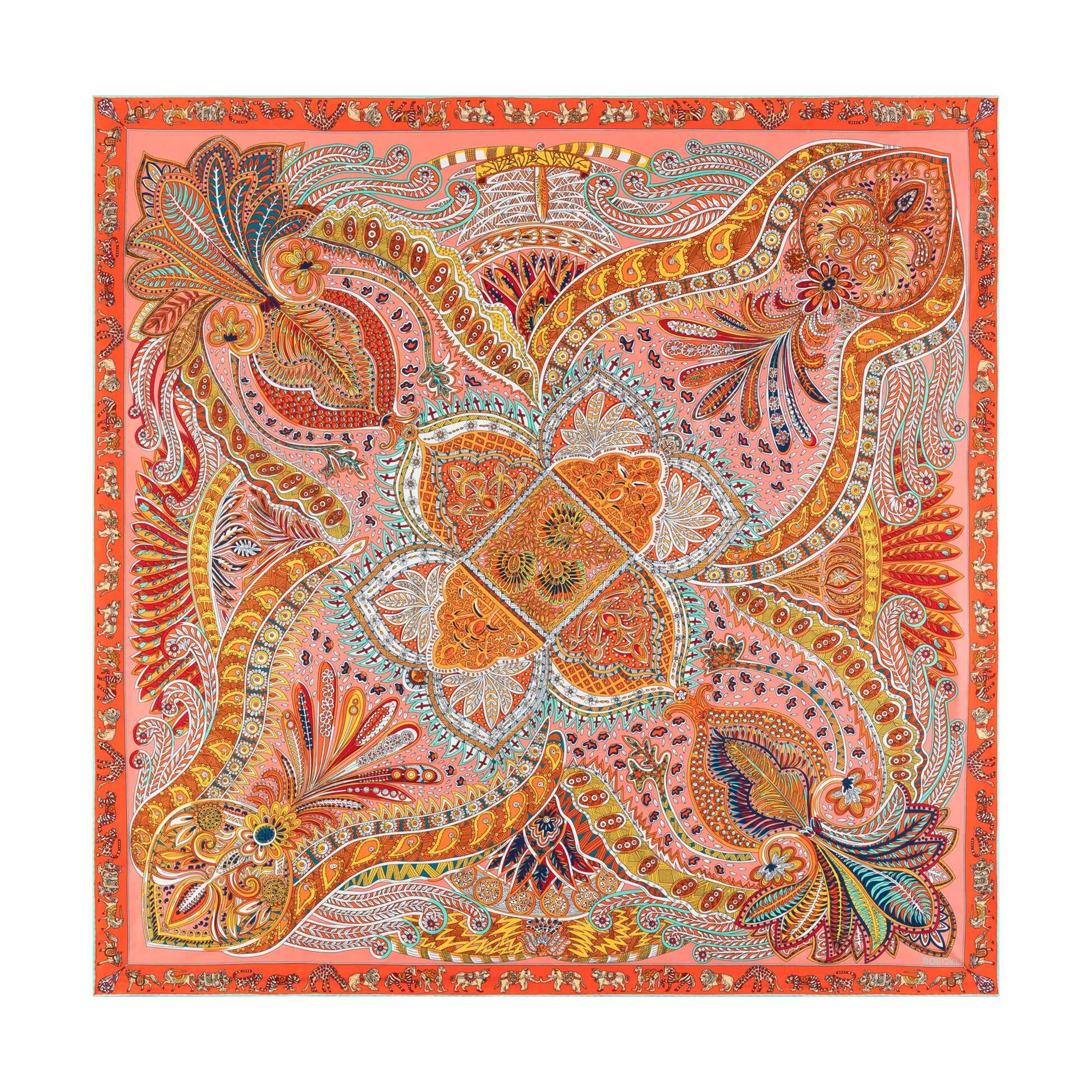 Foulard 'VIBRANT PAISLEY' di Roeckl in colori misti: frontale