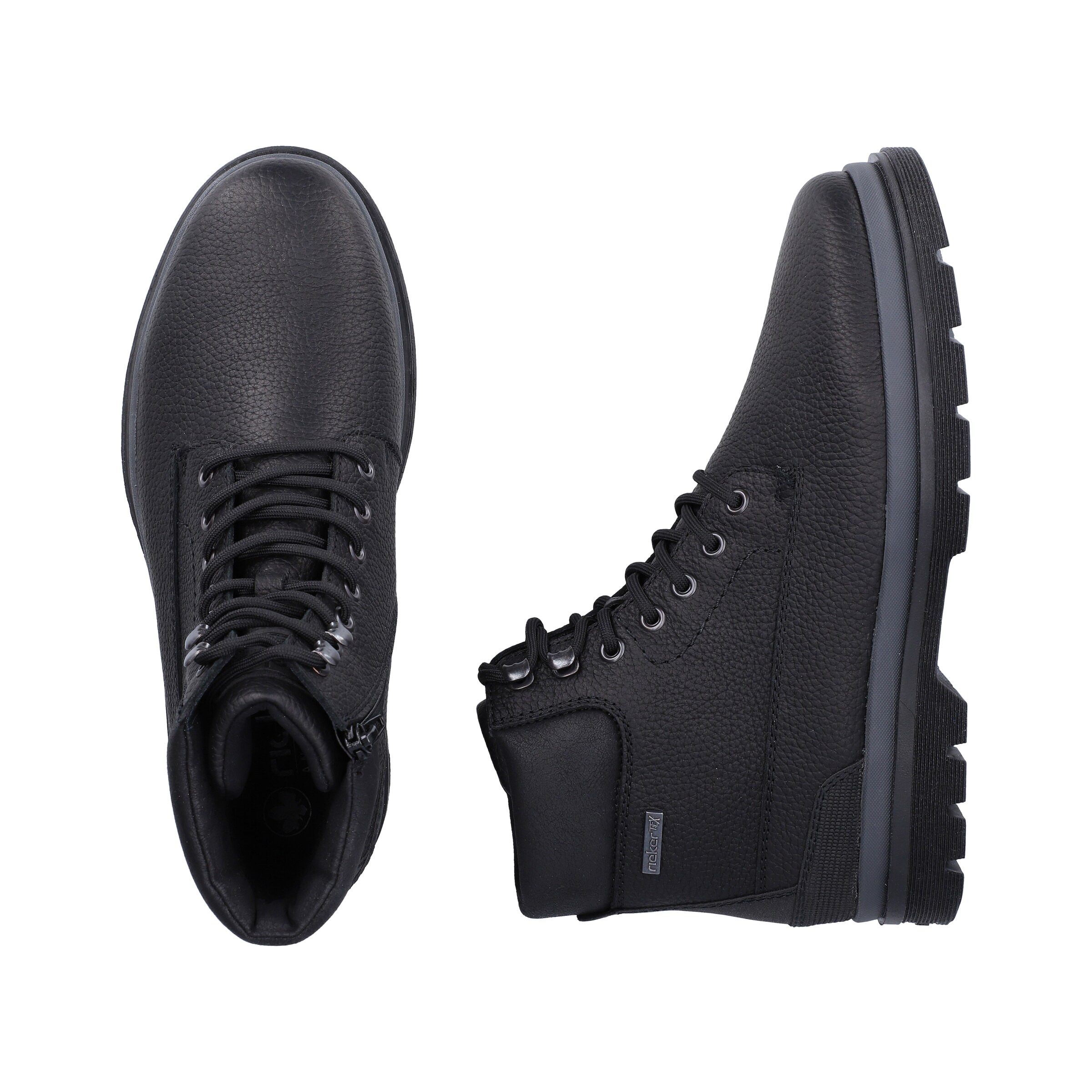 Rieker - Botas com atacadores em preto