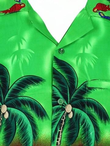 King Kameha Shirt 'Parrot' in Groen