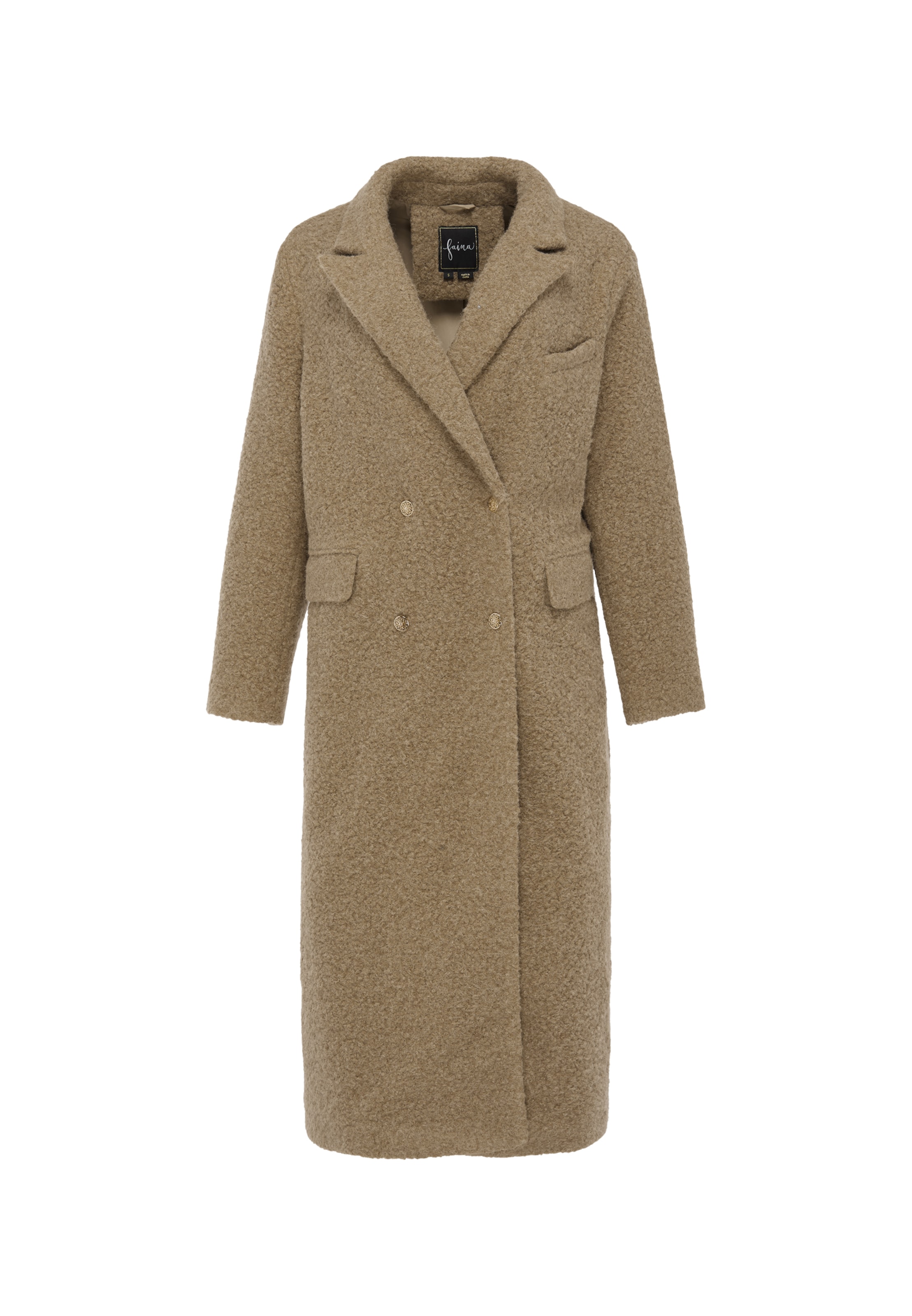 faina Tussenmantel in XS in de kleur Donkerbeige, Productweergave
