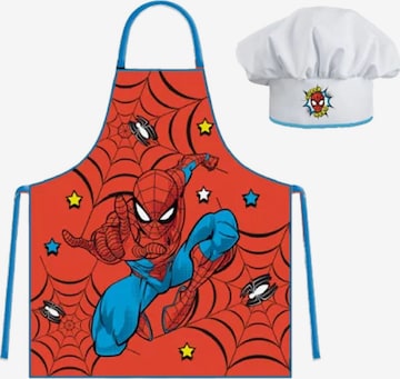 BrandMac Set: Schürze und Mütze 'Spiderman' in Rot: Vorderseite