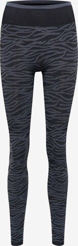 Hummel Skinny Sportbroek 'Saga' in Grijs: voorkant