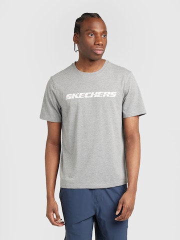 T-Shirt fonctionnel SKECHERS en gris : devant