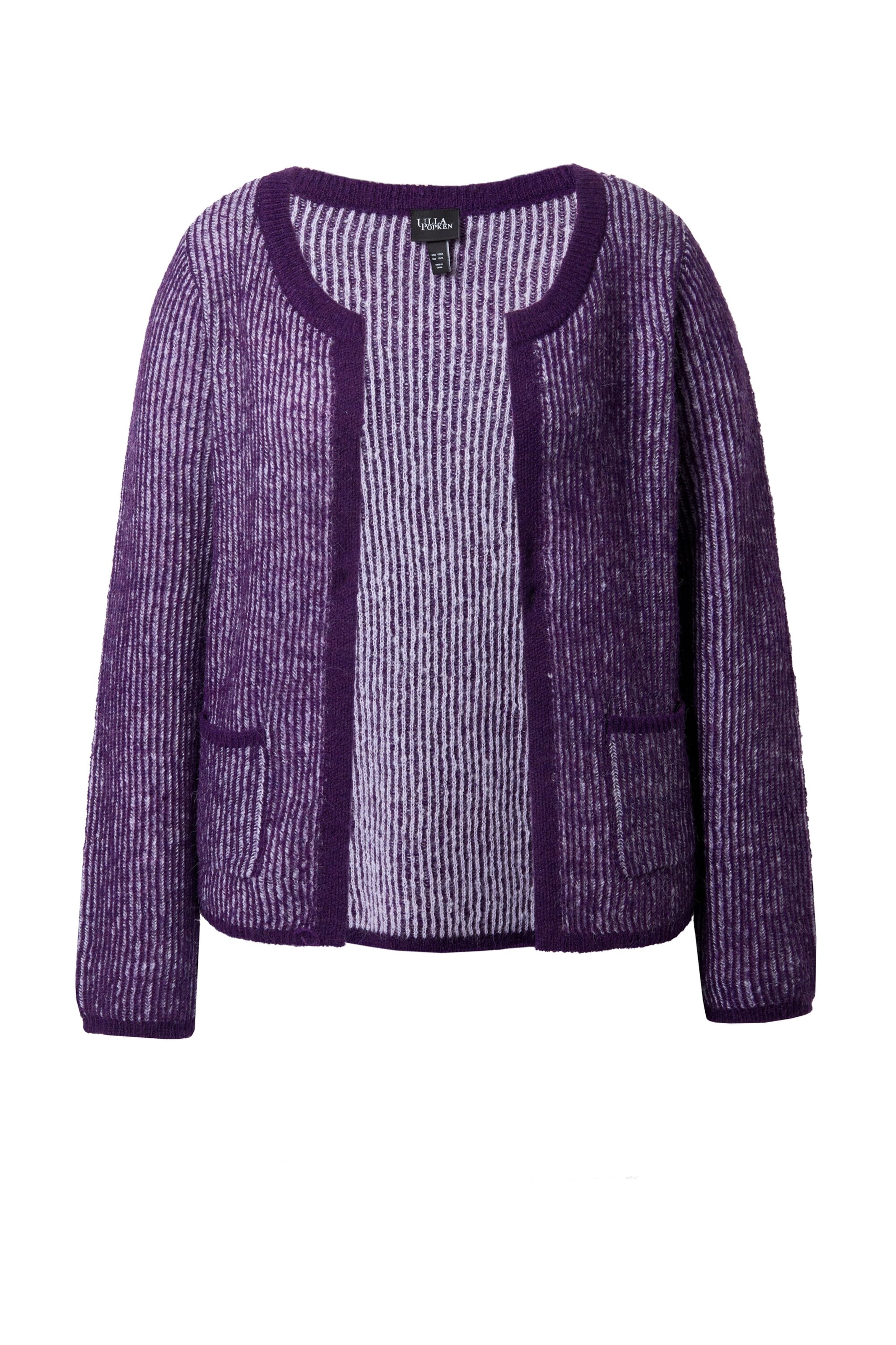 Ulla Popken Strickjacke in Lila: Vorderseite