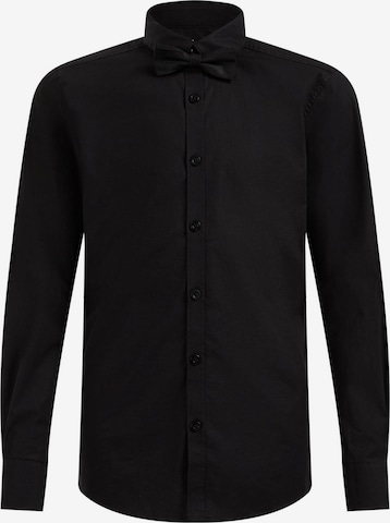 WE Fashion Средняя посадка Рубашка в Черный: спереди