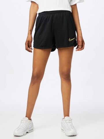 NIKE Regular Workout Pants in Black: front