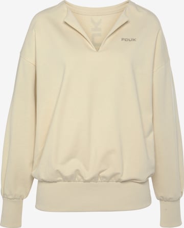 FCUK Sweatshirt in Beige: predná strana