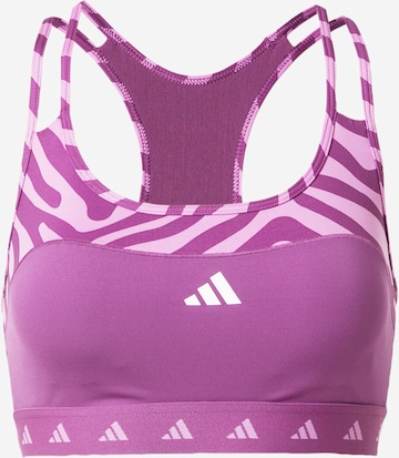 ADIDAS PERFORMANCE Bralette Sports Bra 'Hyperglam Techfit' in Purple: front