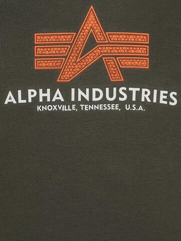 ALPHA INDUSTRIES Sweatshirt 'Basic Rubber'‌‌‌‌‌‌‌‌‌‌ in Grün