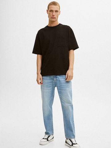 Regular Jeans de la Pull&Bear pe albastru: față