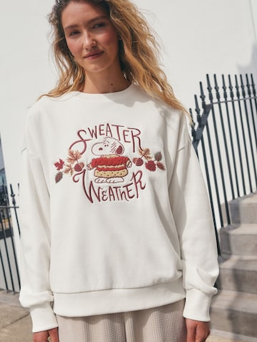 Next Sweatshirt 'Snoopy License' in Beige: voorkant