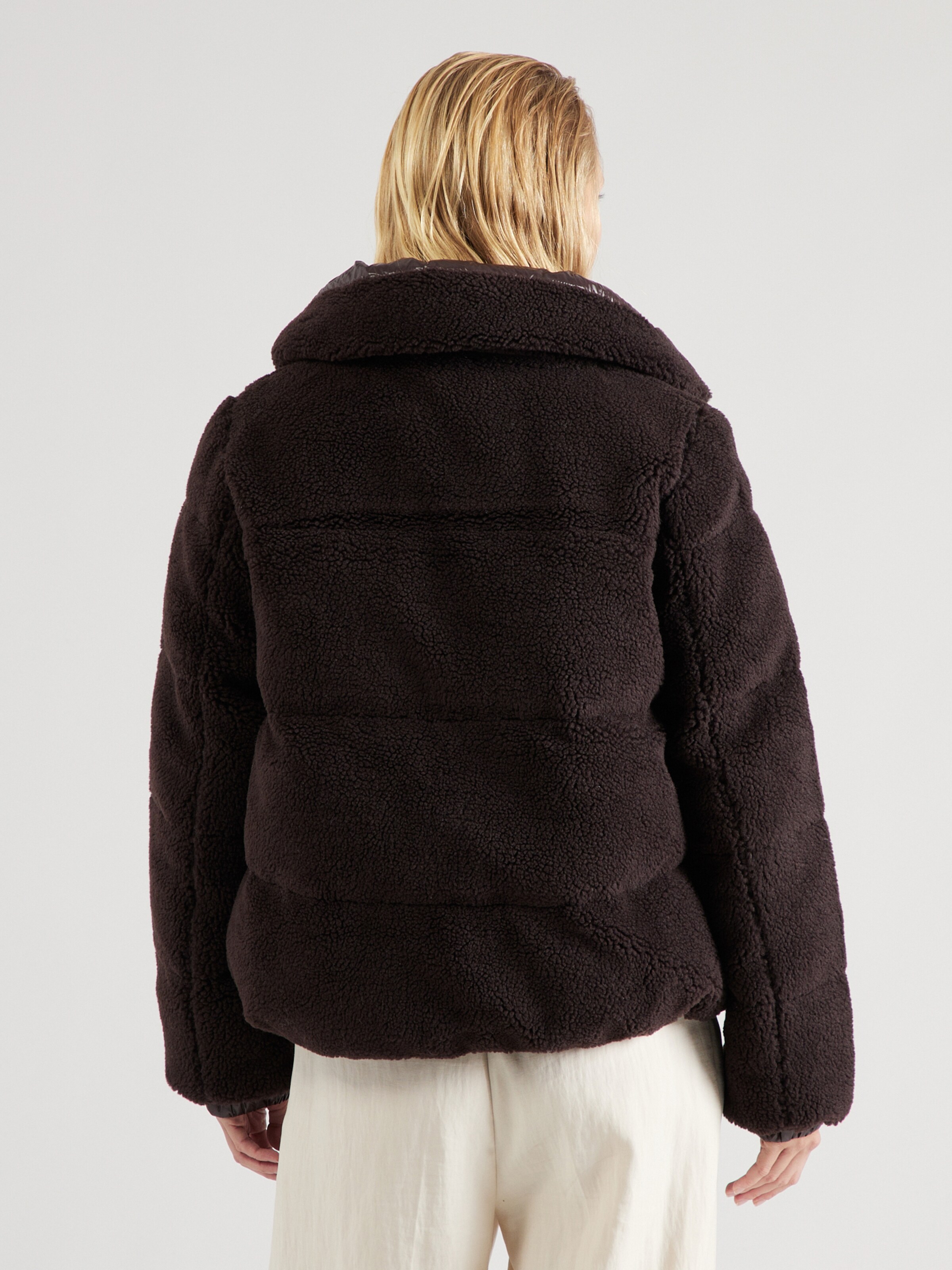 Light before dark black teddy puffer jacket hot sale