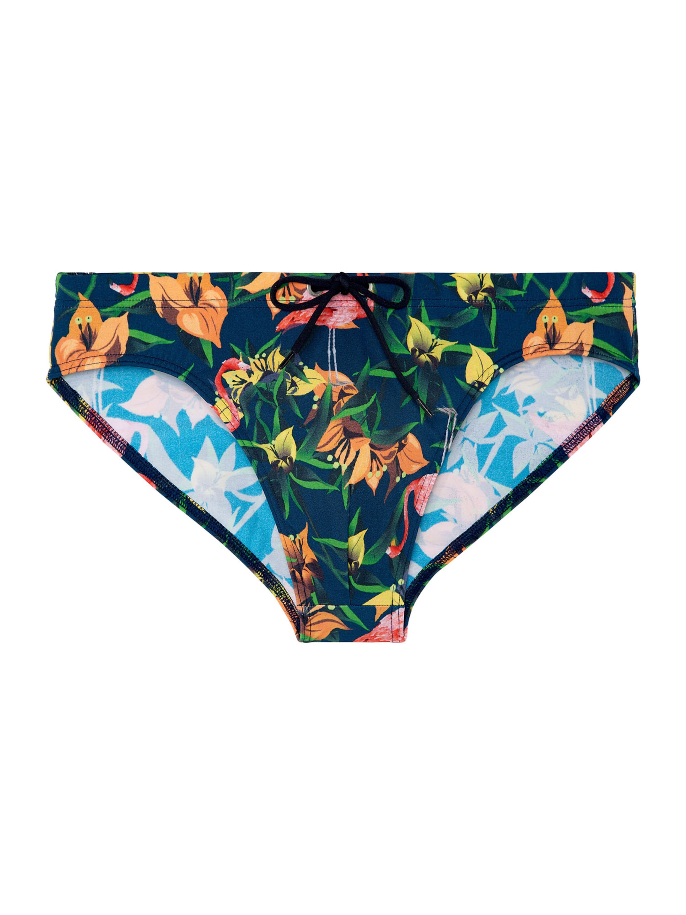 HOM Bathing trunks &#x27; Flamingo &#x27; in Blue: front