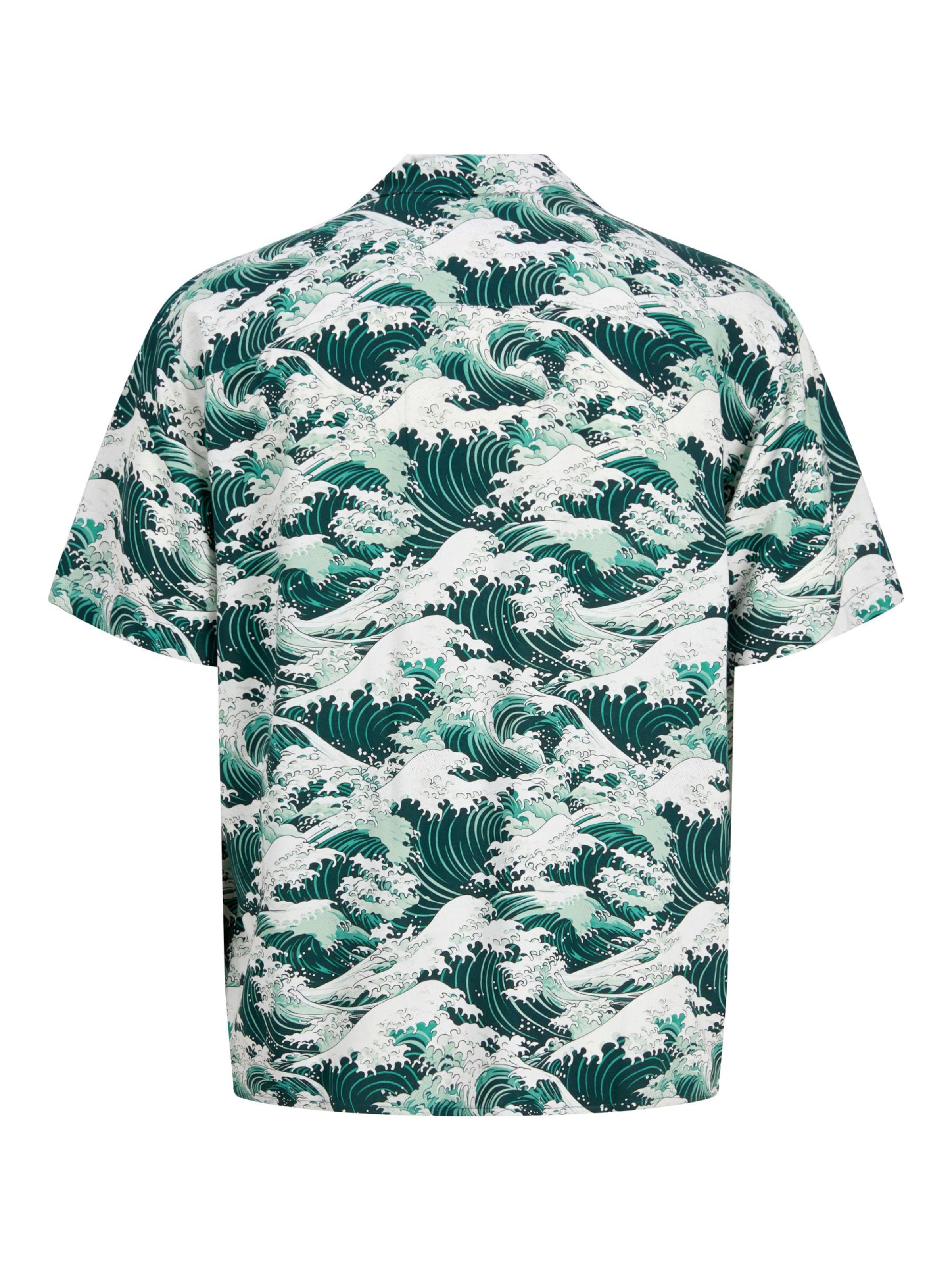JACK & JONES Regular fit Button Up Shirt 'Hawaii' in White
