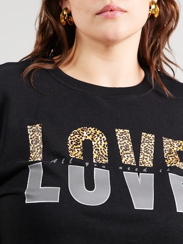 ONLY Carmakoma Sweatshirt 'Carkrissy' in Black