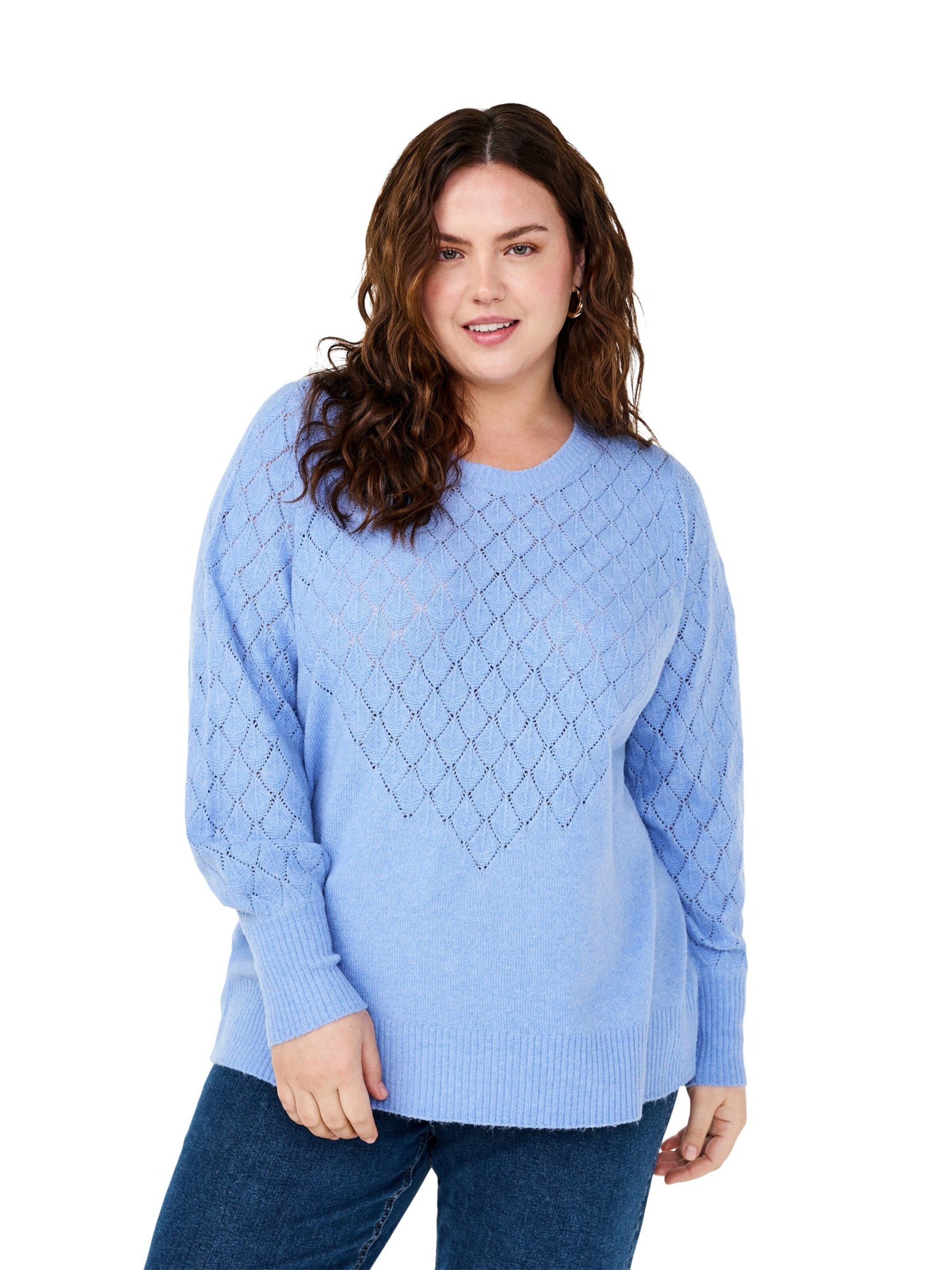 Zizzi Свитер 'CASUNNY' в Синий: спереди