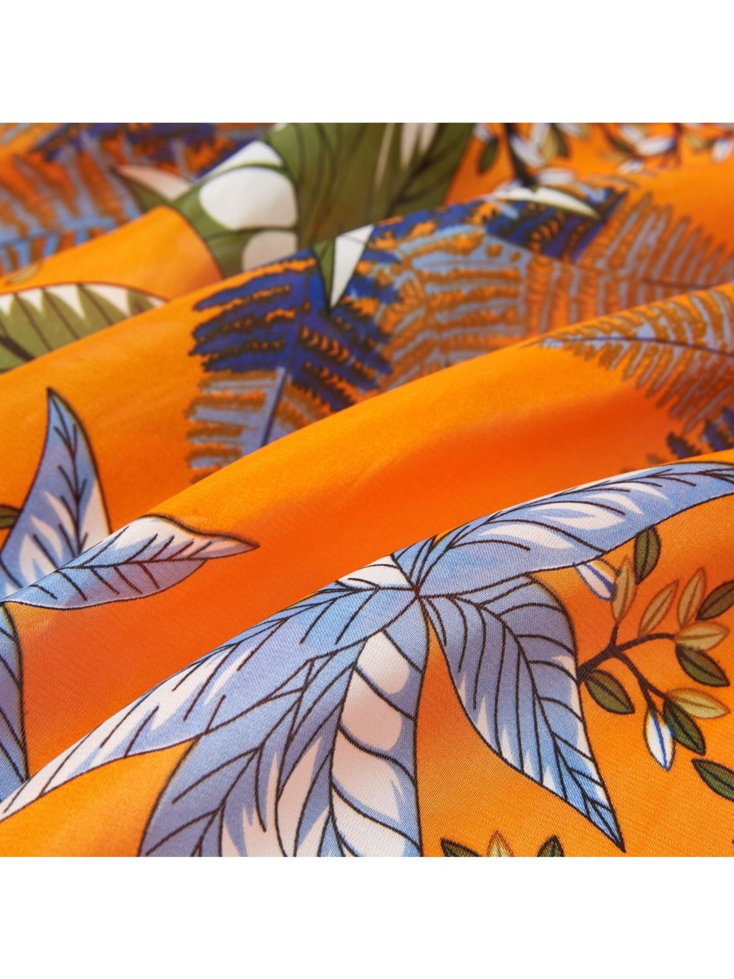 alberto cabale Sjaal 'Petit carré de Soie Island Cléo' in Oranje