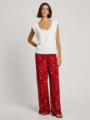 Wide Leg Pantalon 'Chastity' Pepe Jeans en rouge