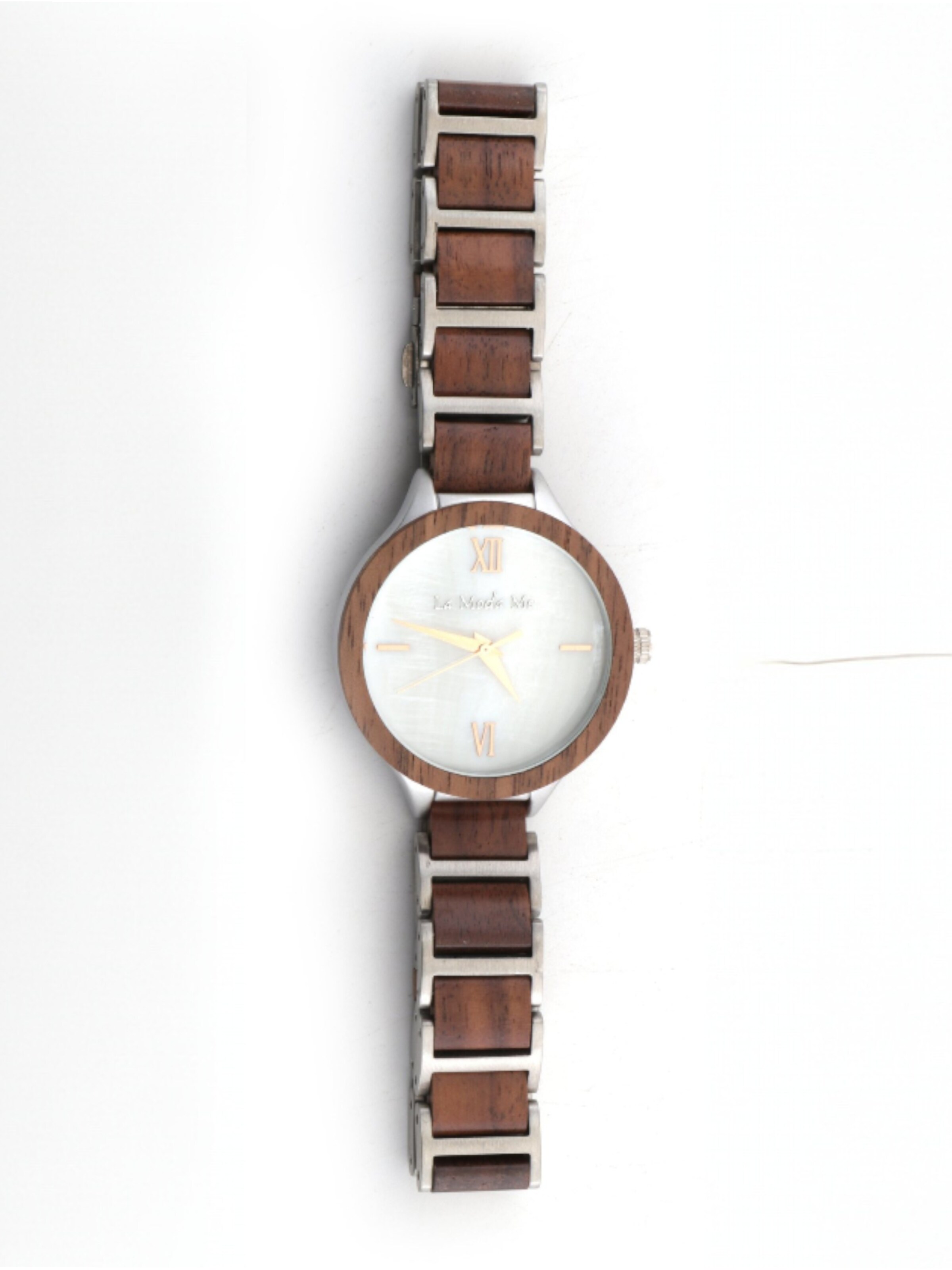 Orologio analogico 'Vita, elegant, walnut and alloy, feminin' di La Moda Me in marrone