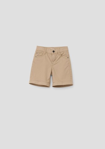 s.Oliver - Tapered Calças em bege