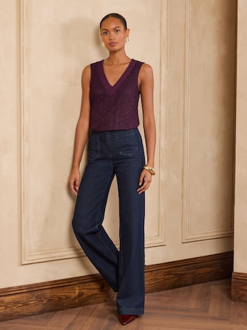Haut love & roses en violet
