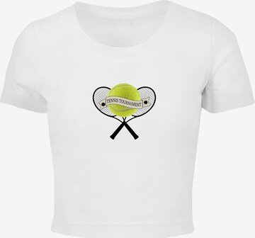 Maglietta 'Tennis Tournament' di Merchcode in bianco: frontale