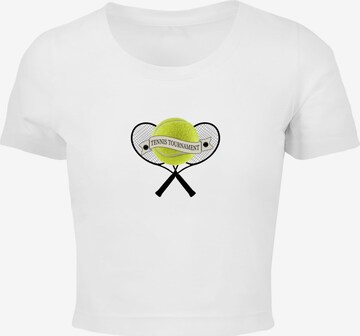 Merchcode T-Shirt 'Tennis Tournament' in Weiß: predná strana