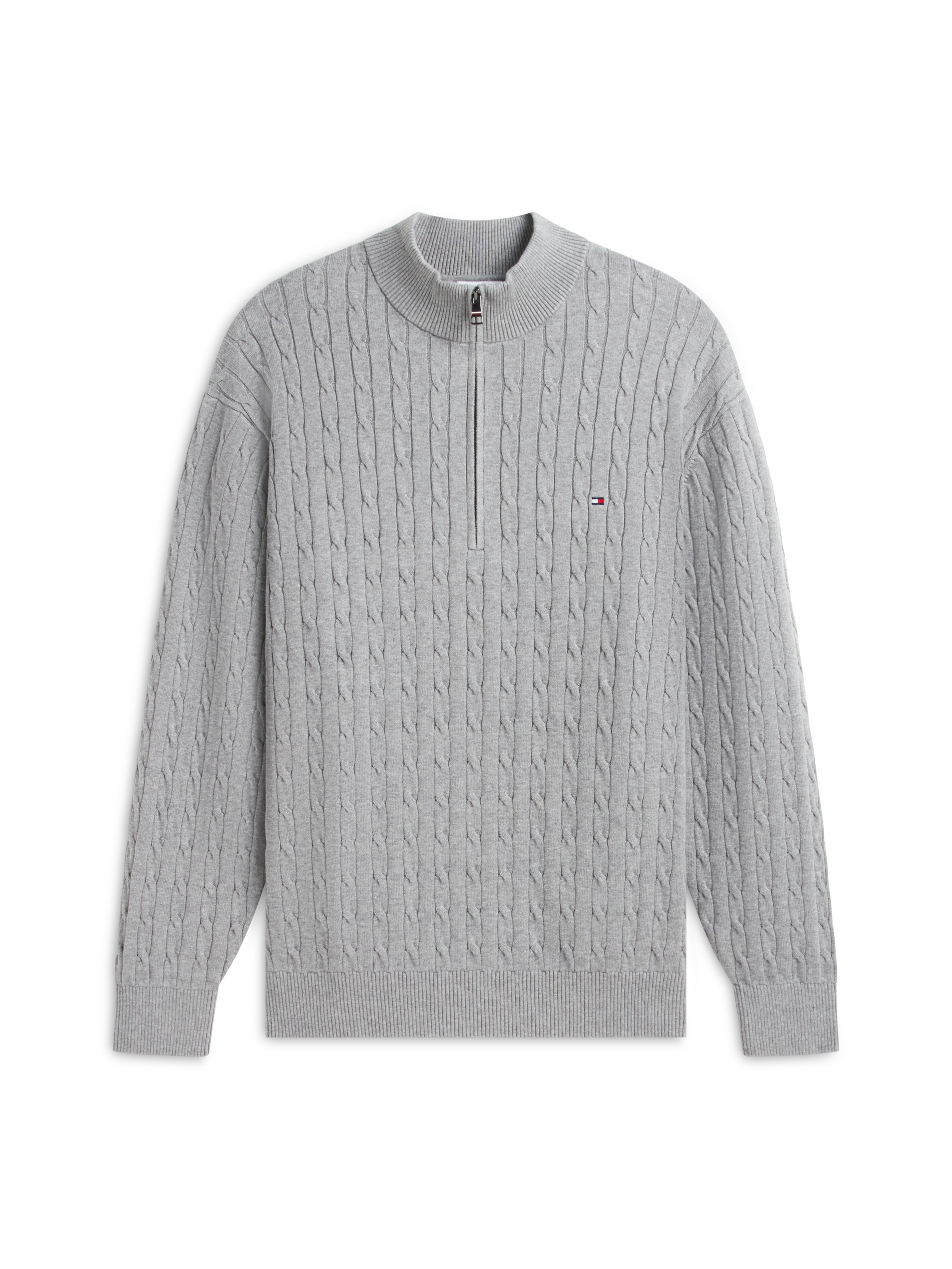 Tommy Hilfiger Big & Tall Свитер 'CLASSIC' в Серый: спереди