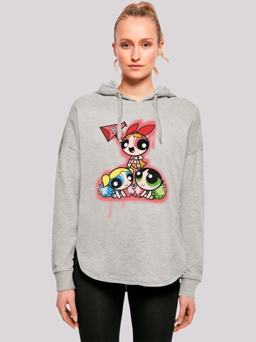 F4NT4STIC Sweatshirt 'Powerpuff Girls Cheerleaders' in Grijs: voorkant