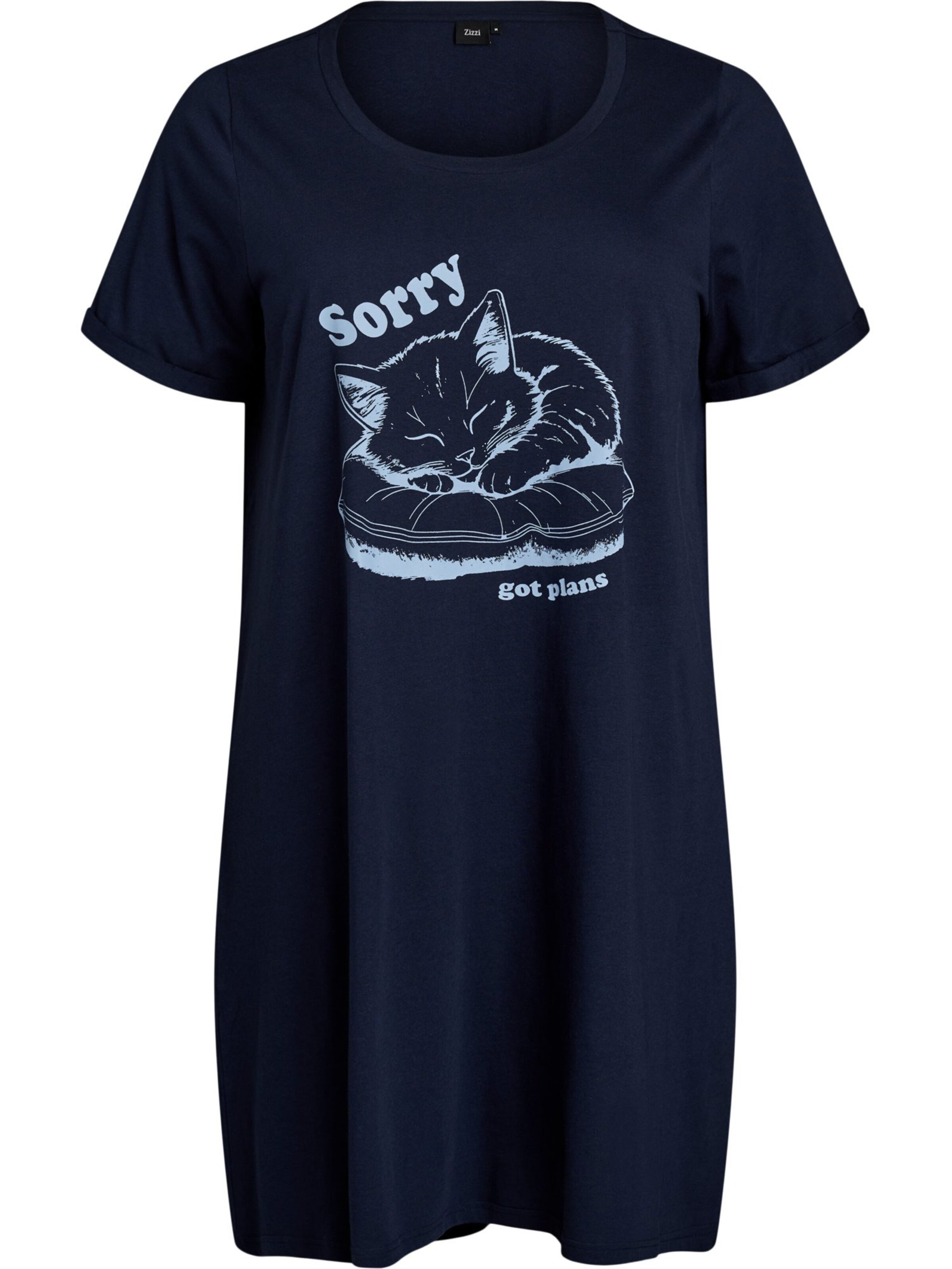 Zizzi Öösärk 'Mally', värv sinine: eest vaates