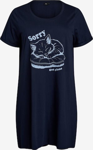 ZizziSpavaćica košulja 'Mally' - plava boja: prednji dio