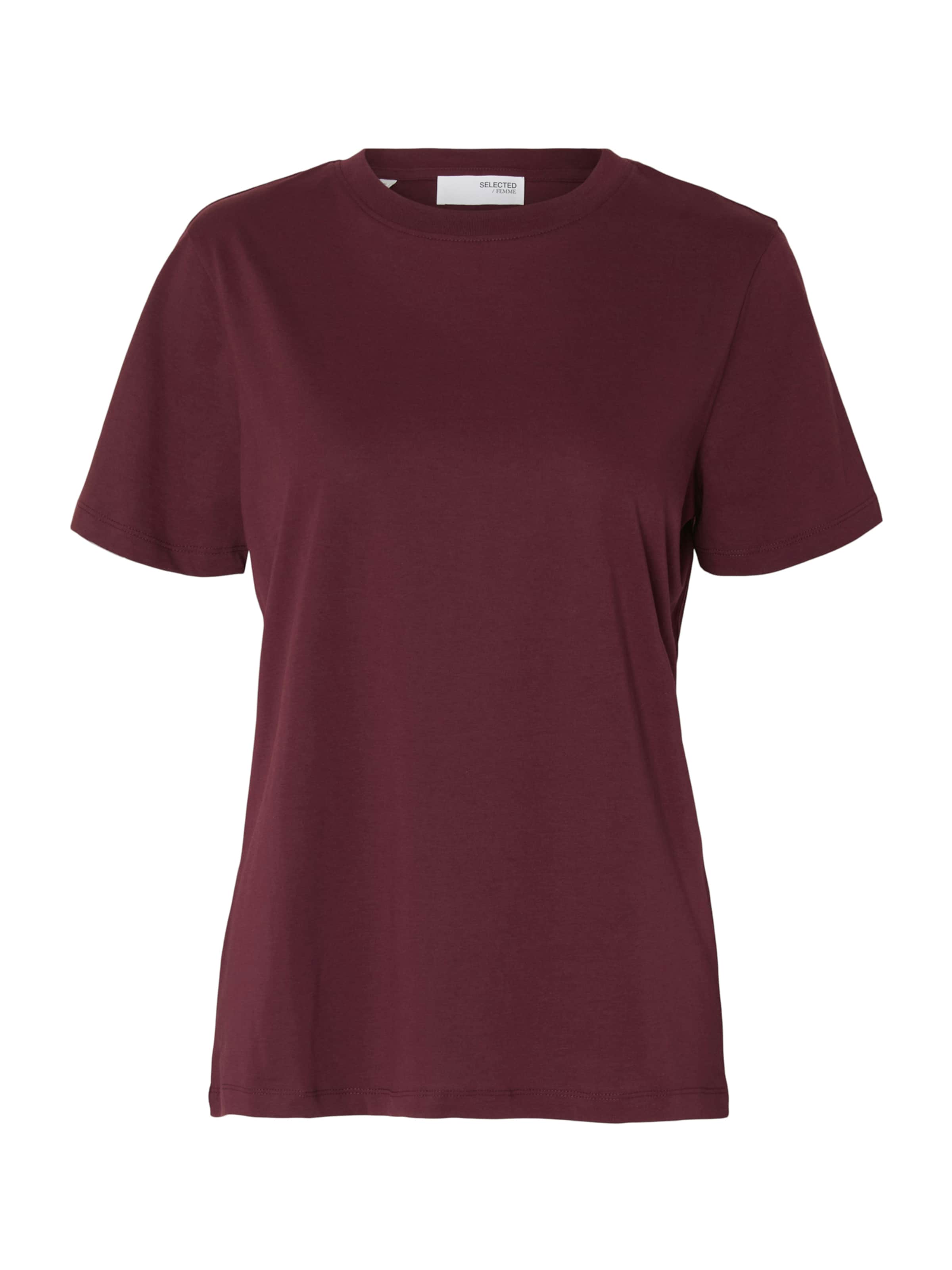 T-shirt 'SLFMY ESSENTIAL' SELECTED en violet : devant