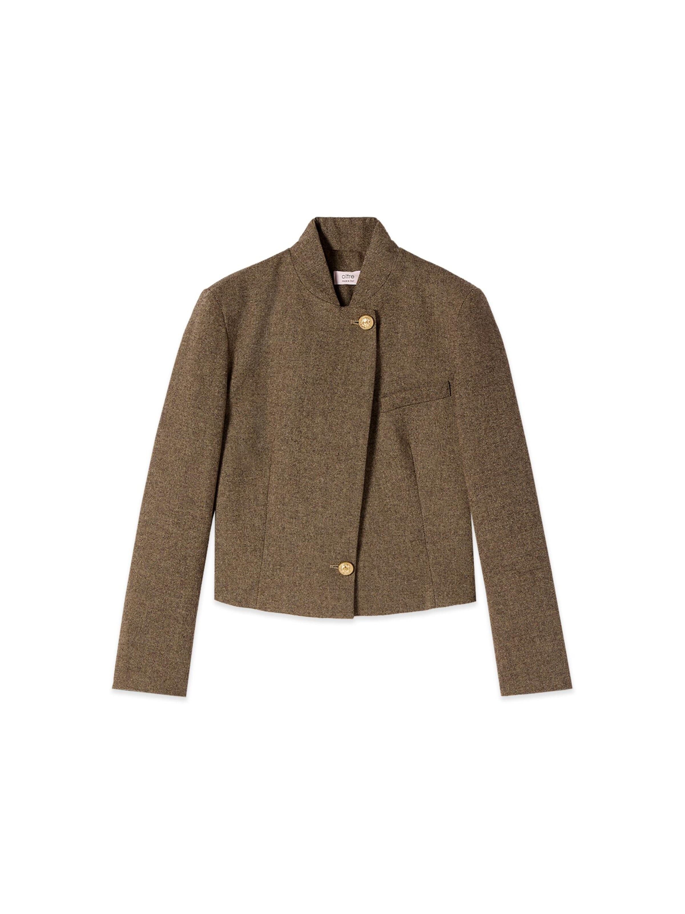 Veste mi-saison oltre en marron : devant
