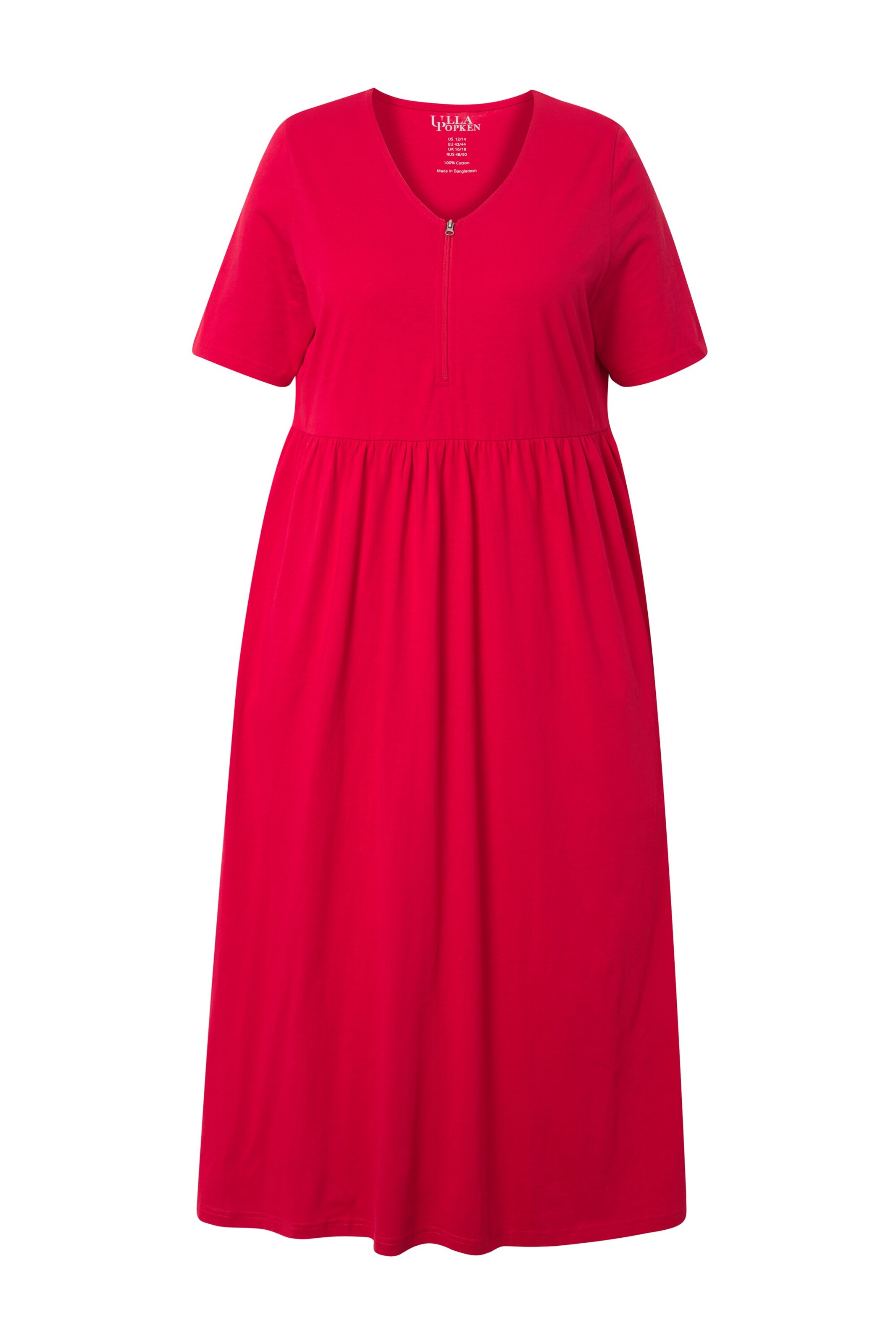 Ulla Popken Jurk in Rood: voorkant