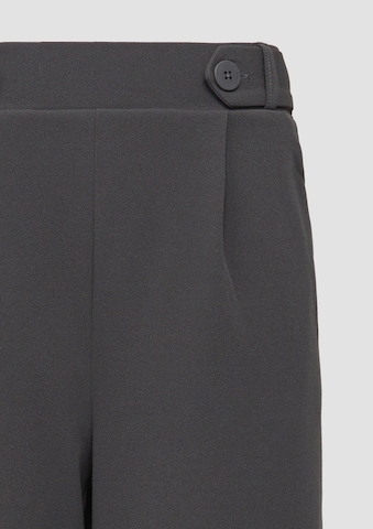 QS Wide leg Bandplooibroek in Grijs