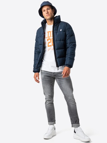 Geacă de iarnă de la Superdry pe albastru