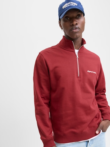 JACK & JONES - Sudadera 'JORNORREBRO' en rojo