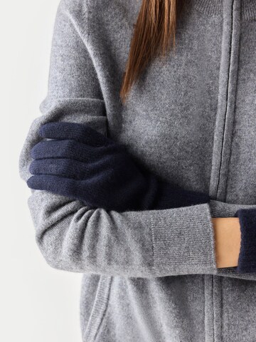GOBI Cashmere - Guantes con dedos 'Essential Knit Cashmere Gloves' en azul